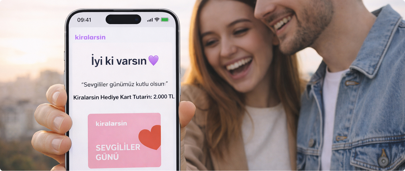 Hediye Seçme Stresini Bitiren Yenilik: Kiralarsın Sevgililer Günü Hediye Kartı ile Özgürlük Hediye Edin