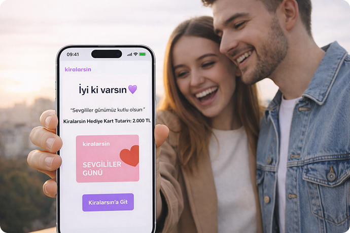 Hediye Seçme Stresini Bitiren Yenilik: Kiralarsın Sevgililer Günü Hediye Kartı ile Özgürlük Hediye Edin